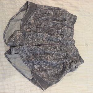 Grey textured Hotty Hot Lululemon 4” Athletic Shorts